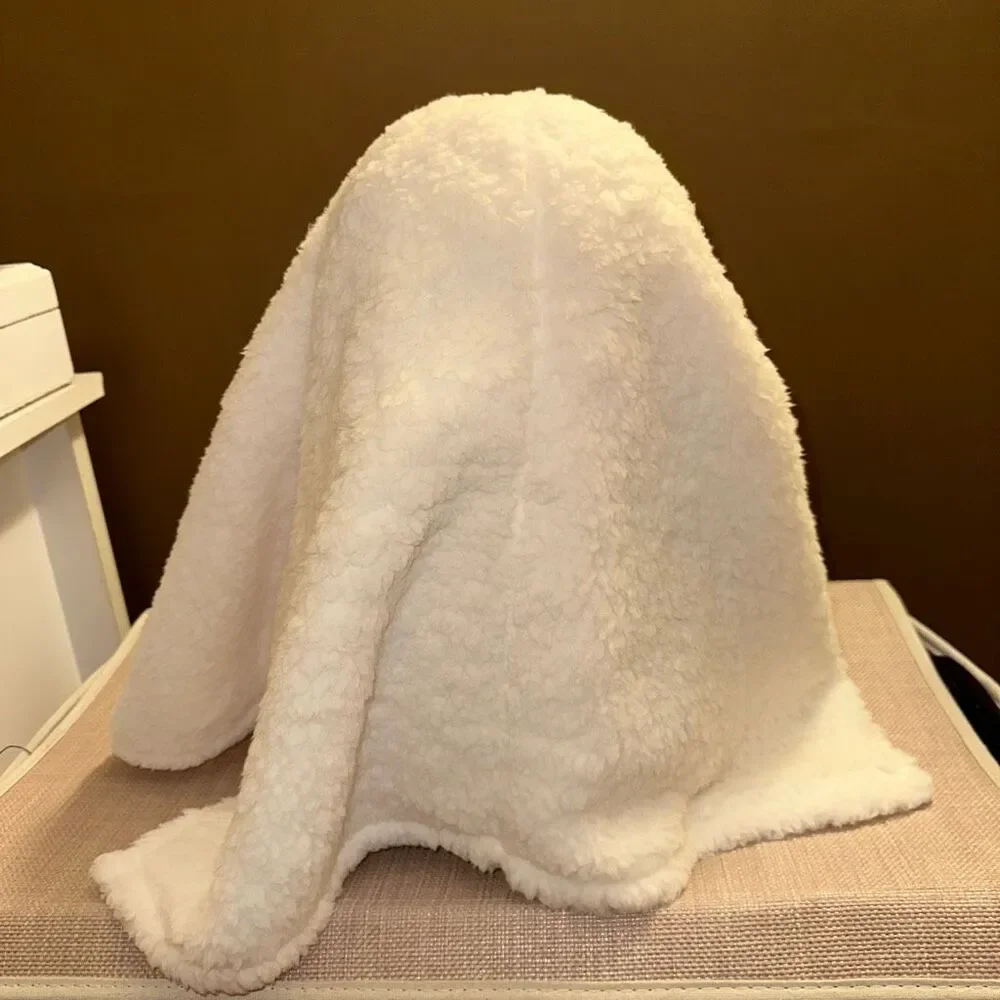 Costco Viral Brentwood Sherpa Ghost Plush Halloween Decor Pillow White NEW